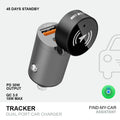 Dual Fast Port Car Charger with Car Tracker - Worldwide Coverage