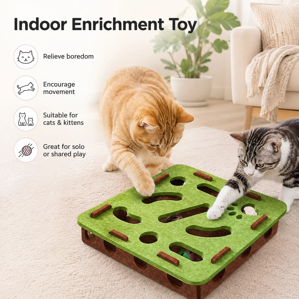 Interactive Cat Puzzle Maze
