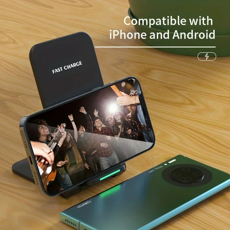 30W Foldable Wireless Charger Stand Pad For iPhones