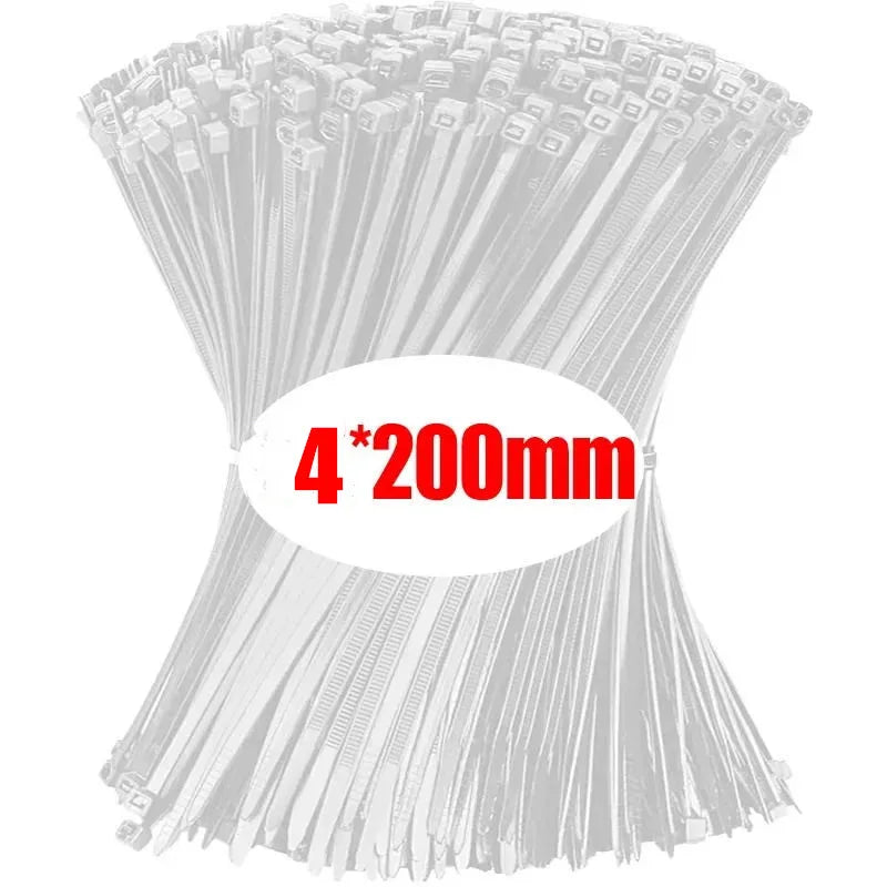 Self-locking Cord 1000/100Pcs Nylon Cable Ties