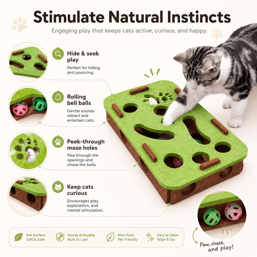 Interactive Cat Puzzle Maze