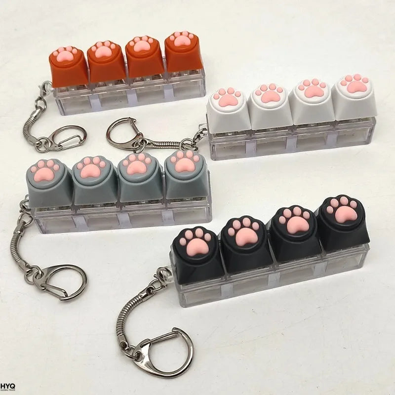 Silicone Soft Cat Claws Keychain