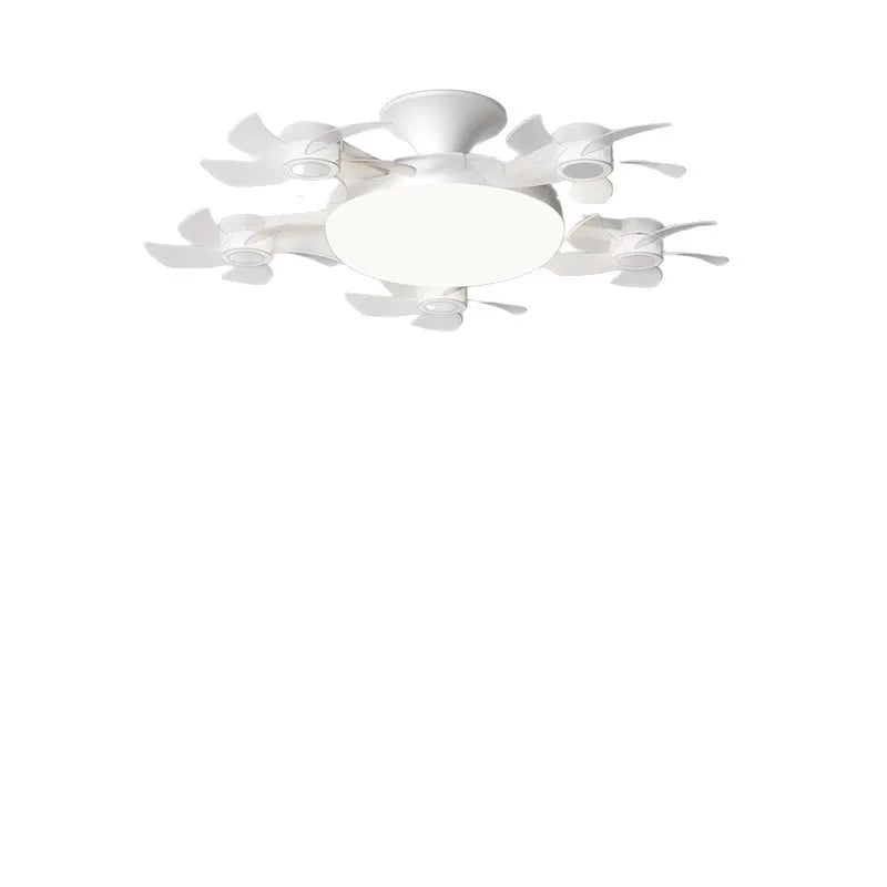 Unmanned Aerial Vehicle Silent Ceiling Fan Light Remote Control Dimming Multi-color LED Living Room Bedroom Ceiling Fan Light