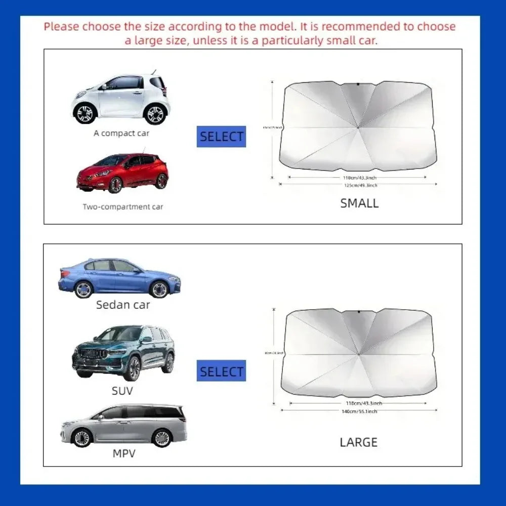 Car Front Windshield Sunshade Umbrella