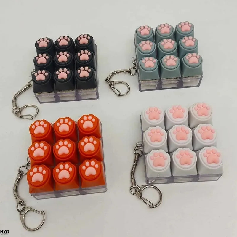 Silicone Soft Cat Claws Keychain
