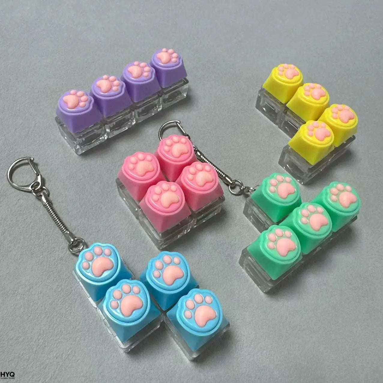 Silicone Soft Cat Claws Keychain