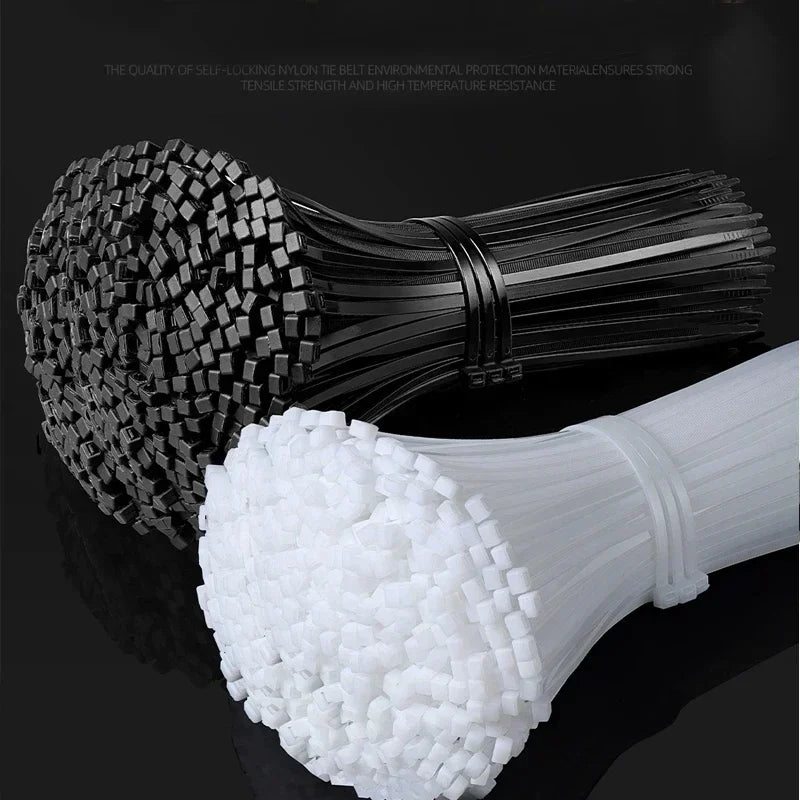 Self-locking Cord 1000/100Pcs Nylon Cable Ties
