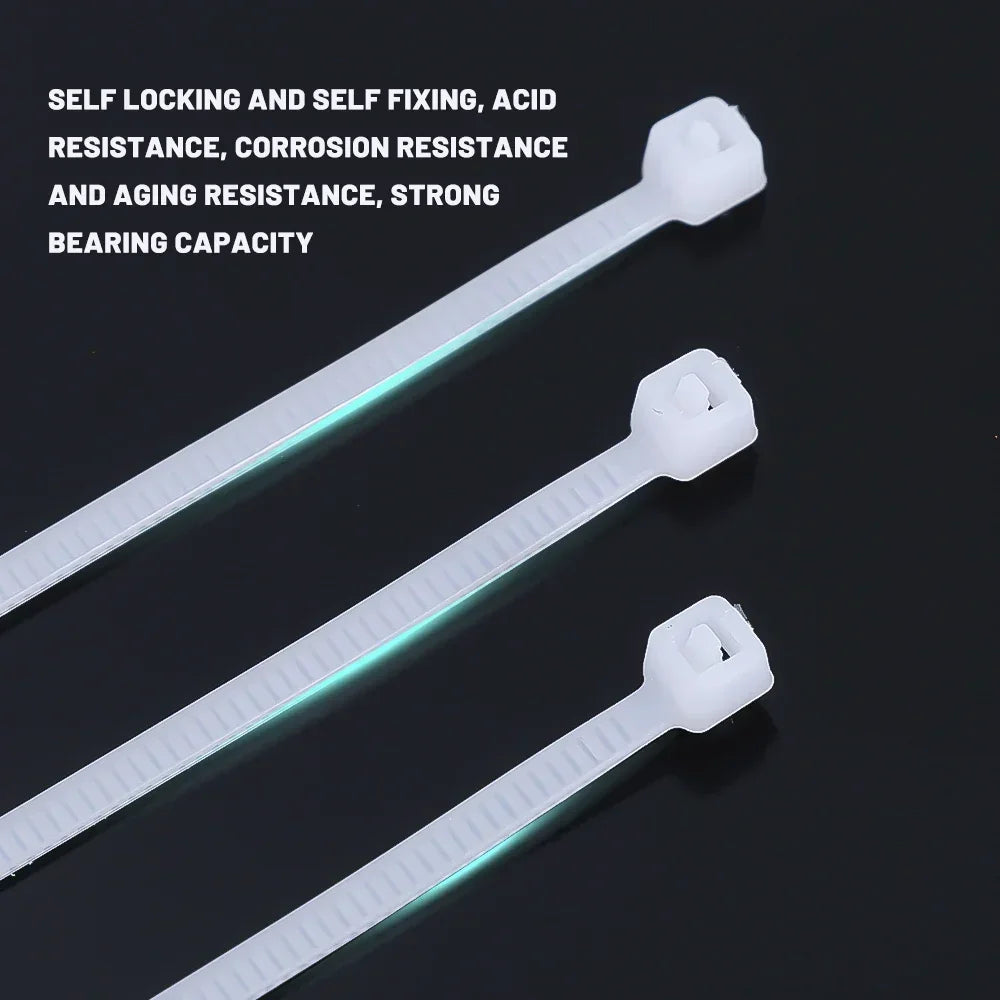 Self-locking Cord 1000/100Pcs Nylon Cable Ties