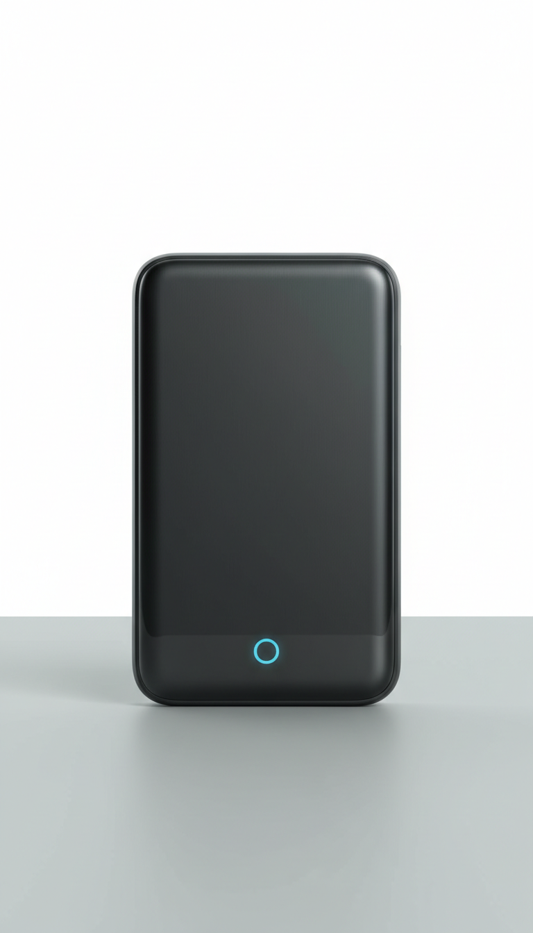 SleekCharge portable brushed aluminum power bank