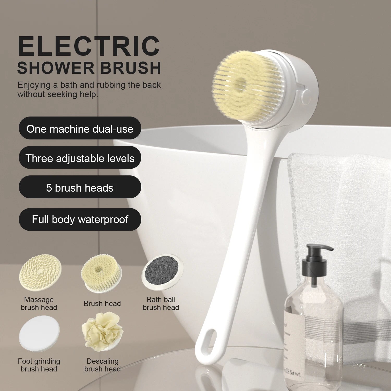 Electric Shower Body Cleaning Brush