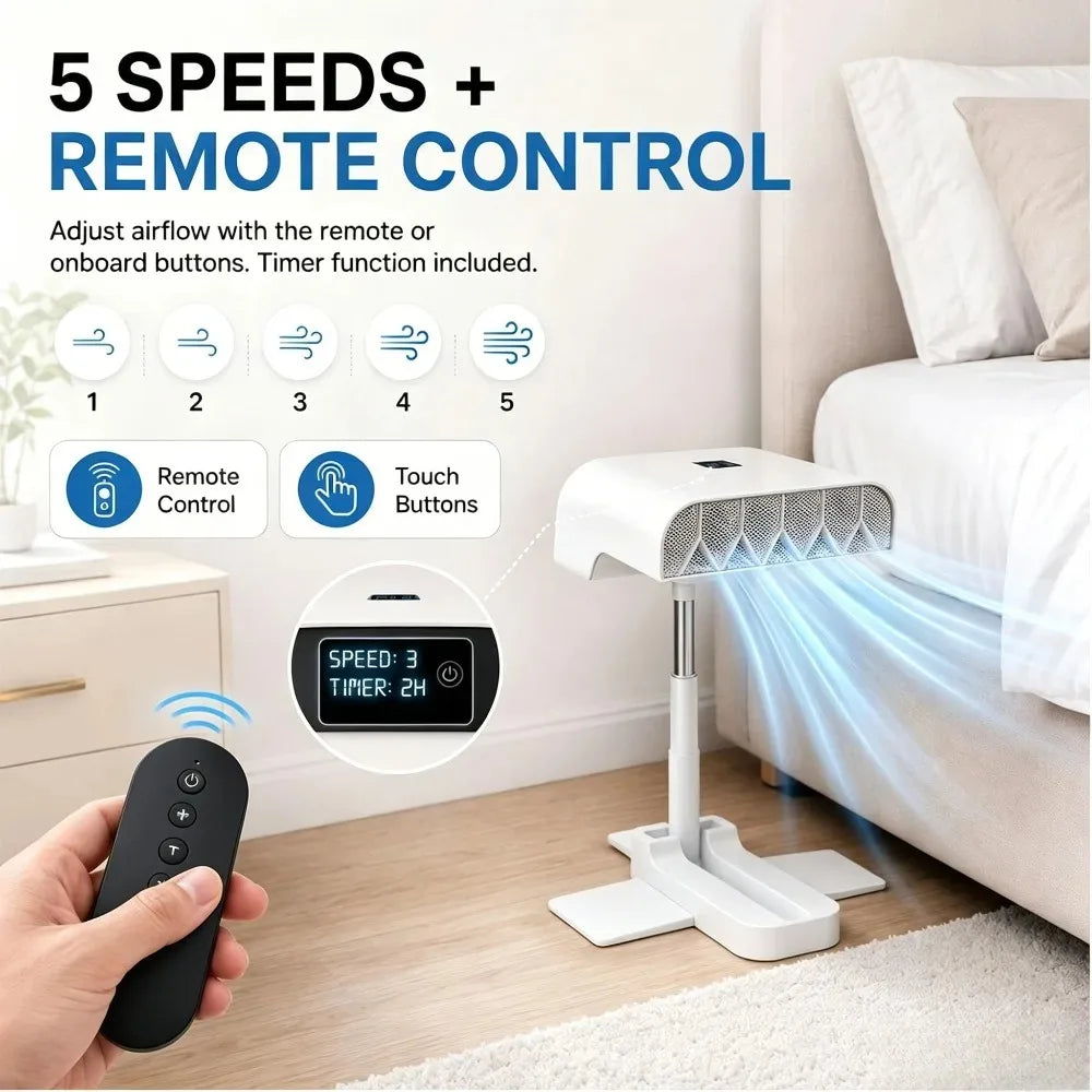 Remote Control Bed Cooling Fan