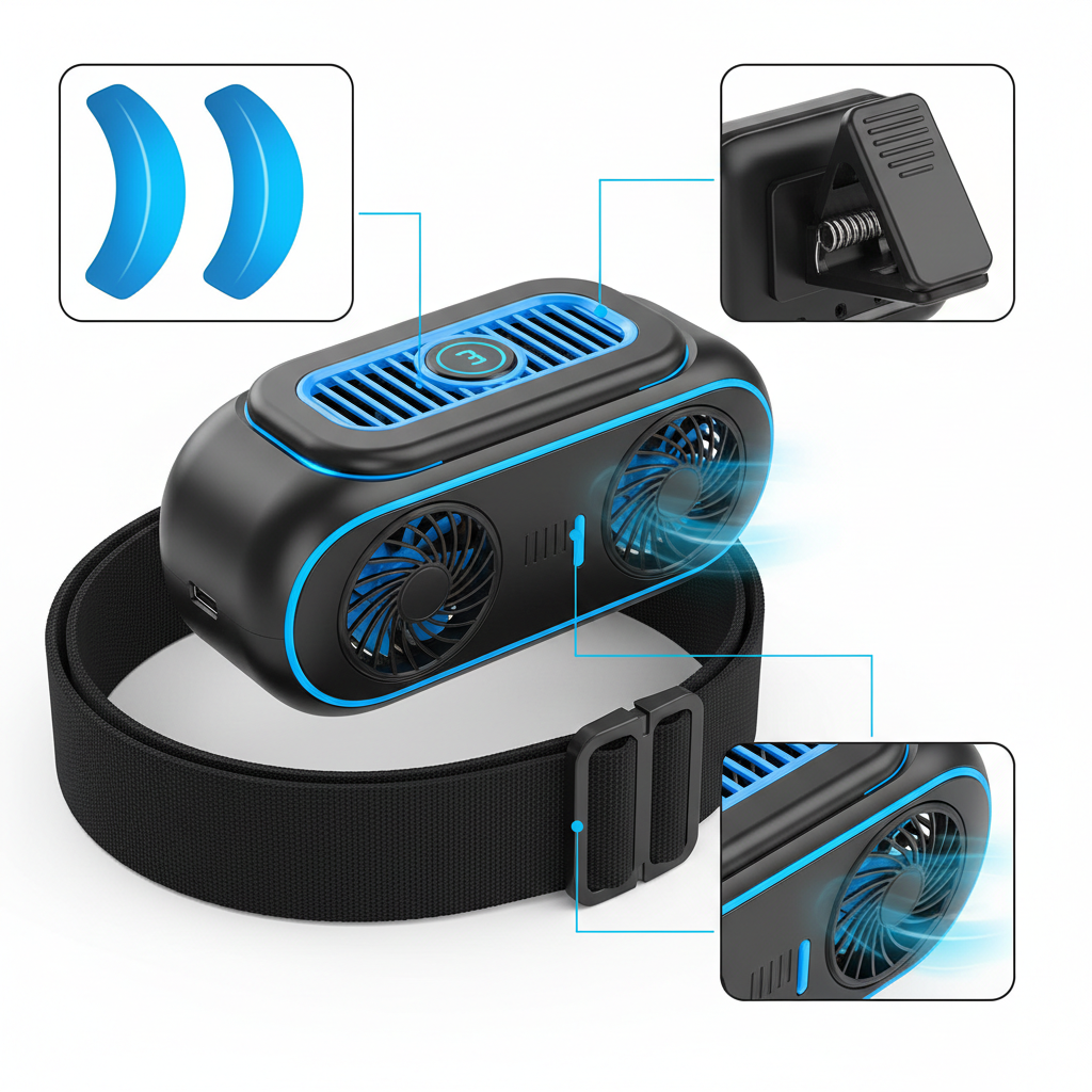 Wearable Belt Cooling Fan